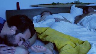 Stepmom fucked by stepson while hubby sleeps nearby
