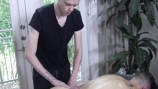 Connor Taylor cums on Jax Atwells hole after barebacking him