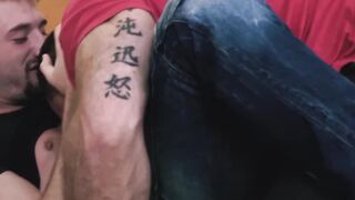 Jaxton Wheeler floods JD Phoenix with cum after anal rail