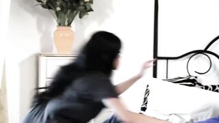 Ember Snow pleads for sticky sperm in her tight Asian pussy