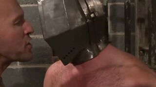 MuscleJockBound.com - Hunky Tober Brandt drenched in master's piss