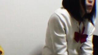 Voyeur adored watching Japanese babe stroke her wet pussy