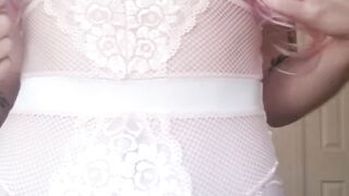 Lingerie Show and Solo Finger Fucking