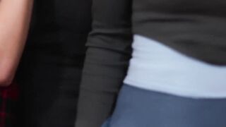 Naughty students grind pussies on teacher Lauren Phillips' lap