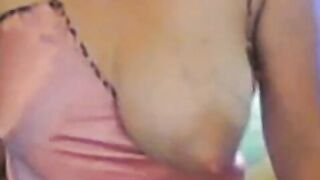 Big-Titted Amateur MILF Plays with Her Nipples on Webcam