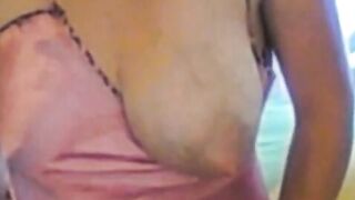 Big-Titted Amateur MILF Plays with Her Nipples on Webcam