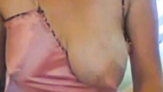 Big-Titted Amateur MILF Plays with Her Nipples on Webcam