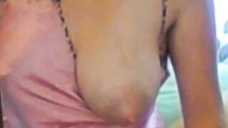 Big-Titted Amateur MILF Plays with Her Nipples on Webcam