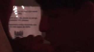Smooth twink blows fat daddy dick then takes it raw