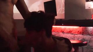 Smooth twink blows fat daddy dick then takes it raw