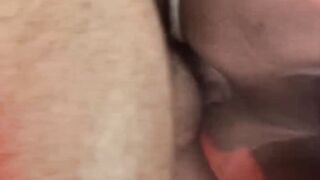 Slim twink sucks mature daddies cock then gets bred
