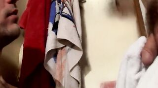 First time cock sucker services dick after shower