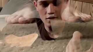 Skinny Bryce Corbin jerks off solo for the hungry camera
