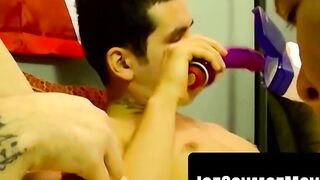 Ginger amateur fingers hole while jerking small dick