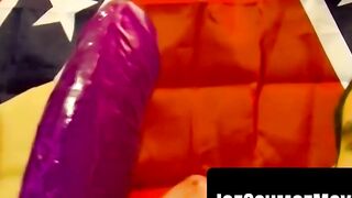 Ginger amateur fingers hole while jerking small dick