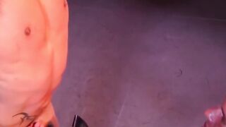 Ricky Sinz screams as boots and riding crop punish his ass