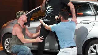 Dominic Pacifico and Drew Sebastian intense fisting