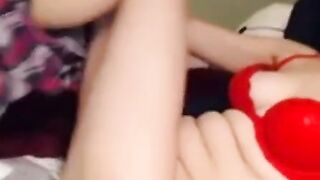Hairy Amateur Girl Masturbating with Vibrator on Webcam