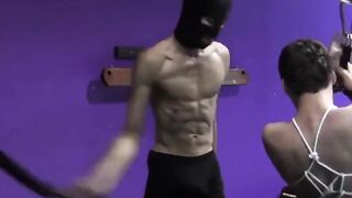 BondageBadBoy.com - Hunky jock sub Jakobe Williamson tightly bound by his dominator
