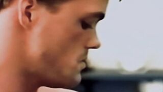 Vintage Aaron shaves Gibsons ass while his cock gets sucked