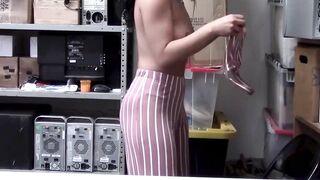 ShopliftersPunished.com - Curly brunette Liv Revamped deepthroats Justin Magnum after