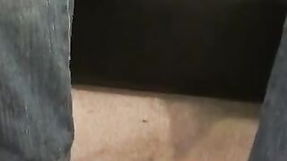 Rough silver fox gets nude and slowly milks his meat