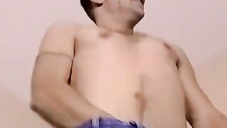 JoeSchmoeXXX.com - Hunky amateur dude with mustache masturbates solo on video with pr
