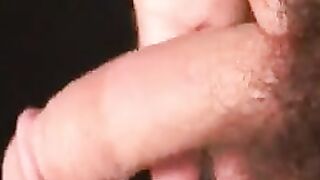 Older dude strips and strokes his big cock to climax