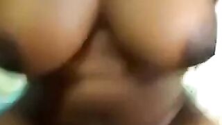 Black Girl Shows Off Her Breasts On Webcam