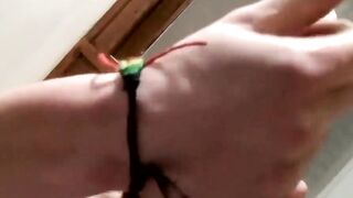 Skinny bad boy Jake Reid earns cash by wanking hard