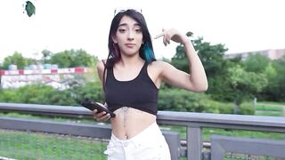 GERMAN SCOUT - Petite Latina Teen Lunita Galactica Pick Up for no Condom Casting Fuck