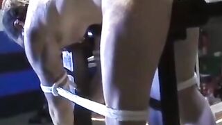 MuscleJockBound.com - Franco Dax jolts with anguish through his sexy body