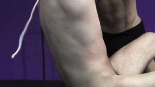 BondageBadBoy.com - Calvin Collins releases his twink captive and bending him over