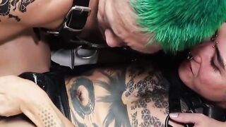 Ryudo pounds Yoshi Kawasaki raw then fists his soaked hole
