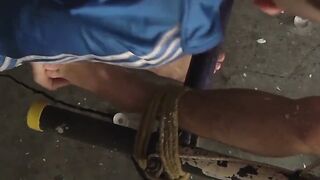 BoyDungeon.com - Hot wax punishment for submissive restrained blond twink's body