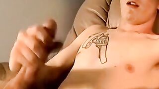 JoeSchmoeXXX.com - Solo action and monster cock on weak and skinny pale twink with lu