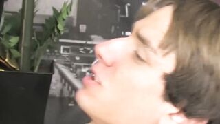 BoyObsession.com - Horny twinks' office table drilling after sloppy blowjob