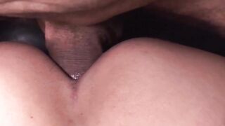 Young gay covered in cum after bareback daddy fuck