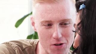 Soldier comes home to a hot and horny new trans babysitter