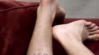 Stud Chris Porter gets a footjob from hot Bryce Corbin