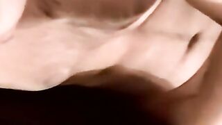 Amateur gay strokes lubed cock till creamy eruption