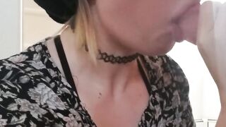 Wet Teen Dildo Blowjob