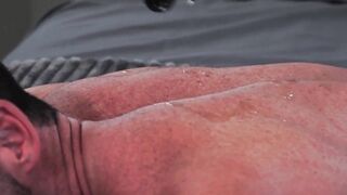 Billy Santoro moans as masseur's big cock fills him