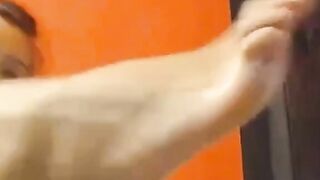 Foot Fetish Webcam Show with Amateur Babe