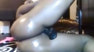 Ebony Beauty Pleasures Herself on Webcam