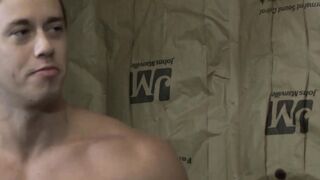 Straight Tobias stuffs Troy Accolas tight hole with hard meat
