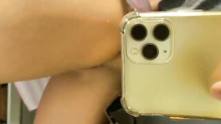 Big-Titted Teen Gives a Quickie in a Public Changing Room