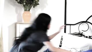 Ember Snow begs me to seed her Asian hole with sticky load