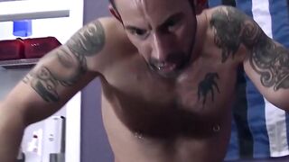 MuscleJockBound.com - Master da Silva bounds and educates his sexy sub