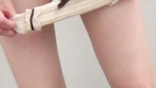 Twisted students wet panties on purpose for the pervy lens